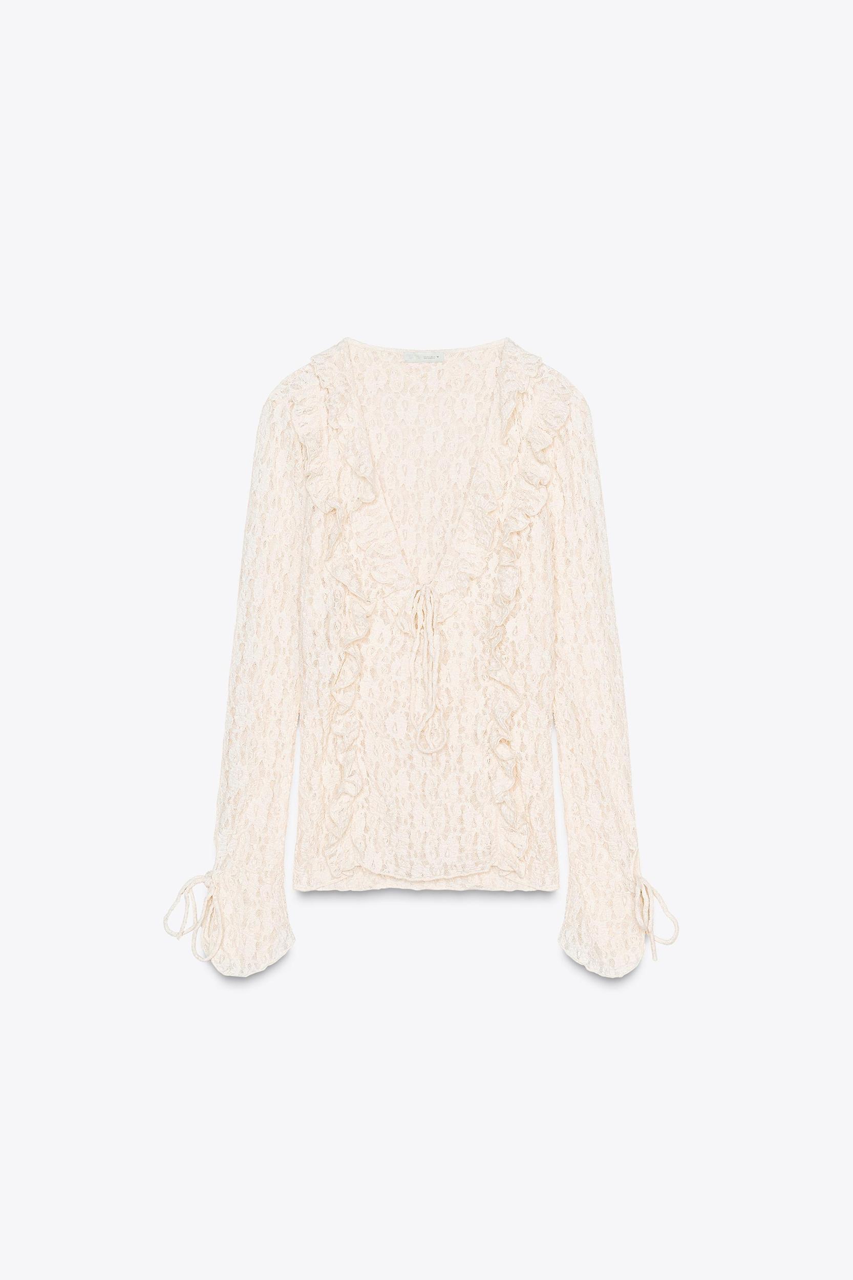 LACE RUFFLE TOP Product Image