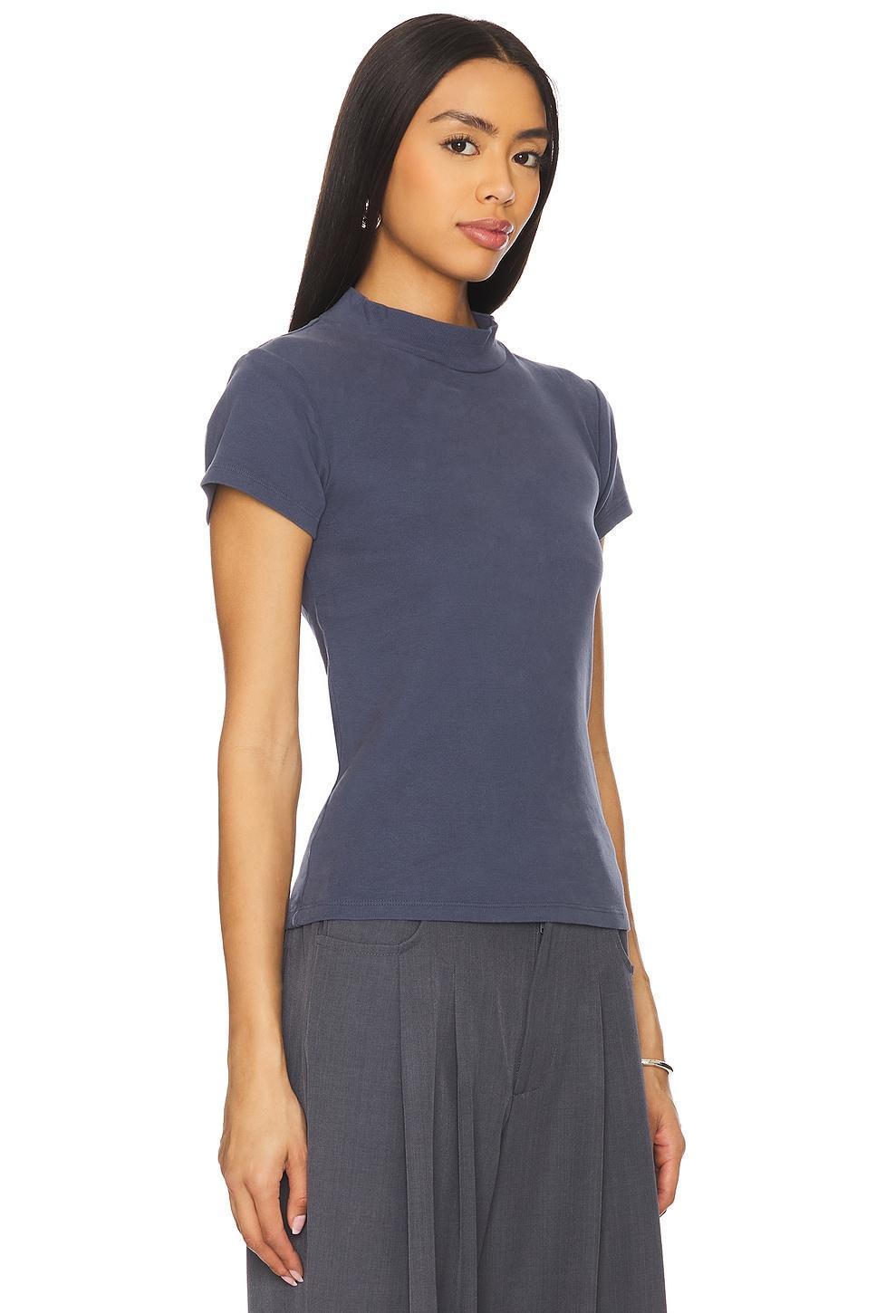 1x1 Rib Mock Tee Bobi Product Image