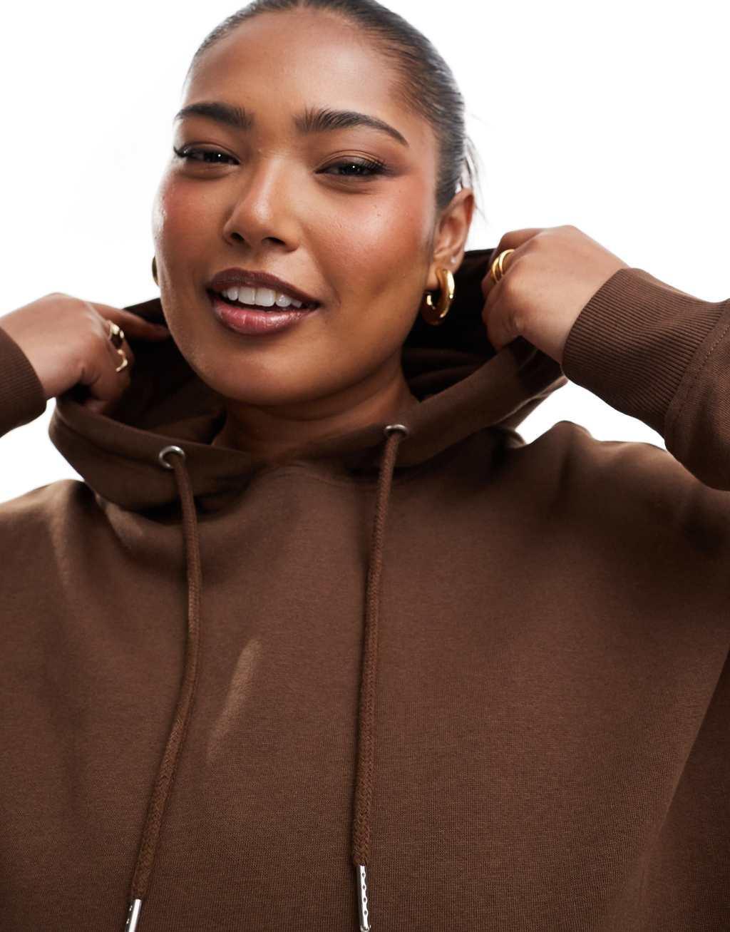 Yours essential hoodie in mocha - part of a set Product Image