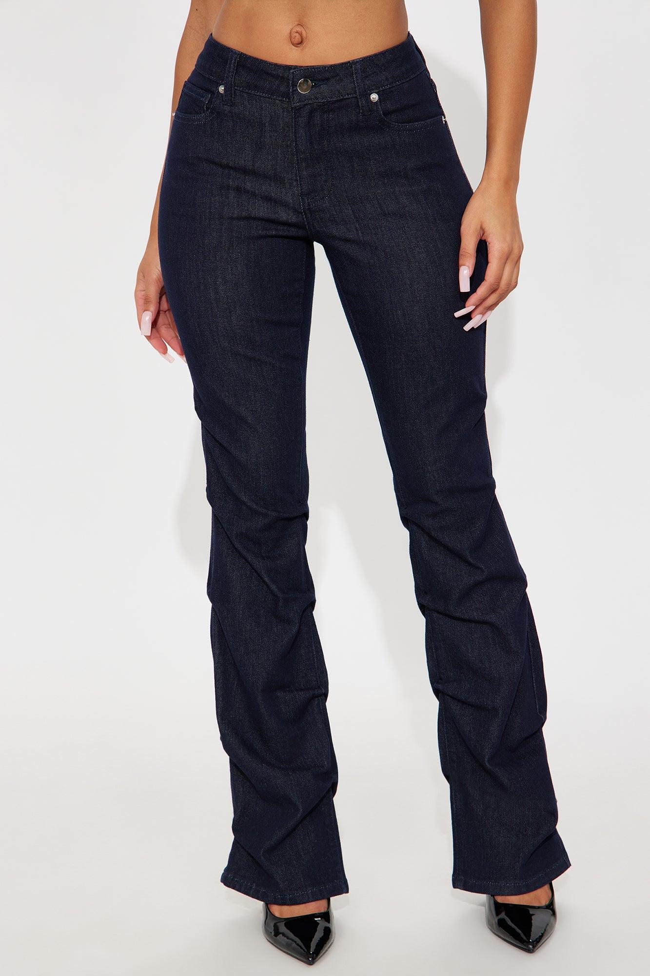 Clocked Out Low Rise Stacked Bootcut Jeans - Dark Wash Product Image