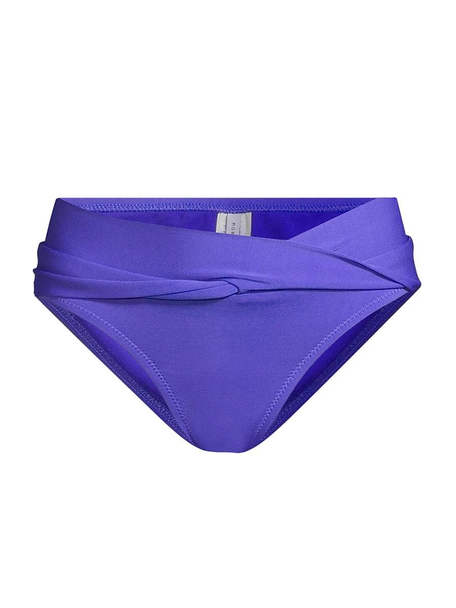 Robin Piccone Ava Solid Twist-Front Bikini Bottom Product Image