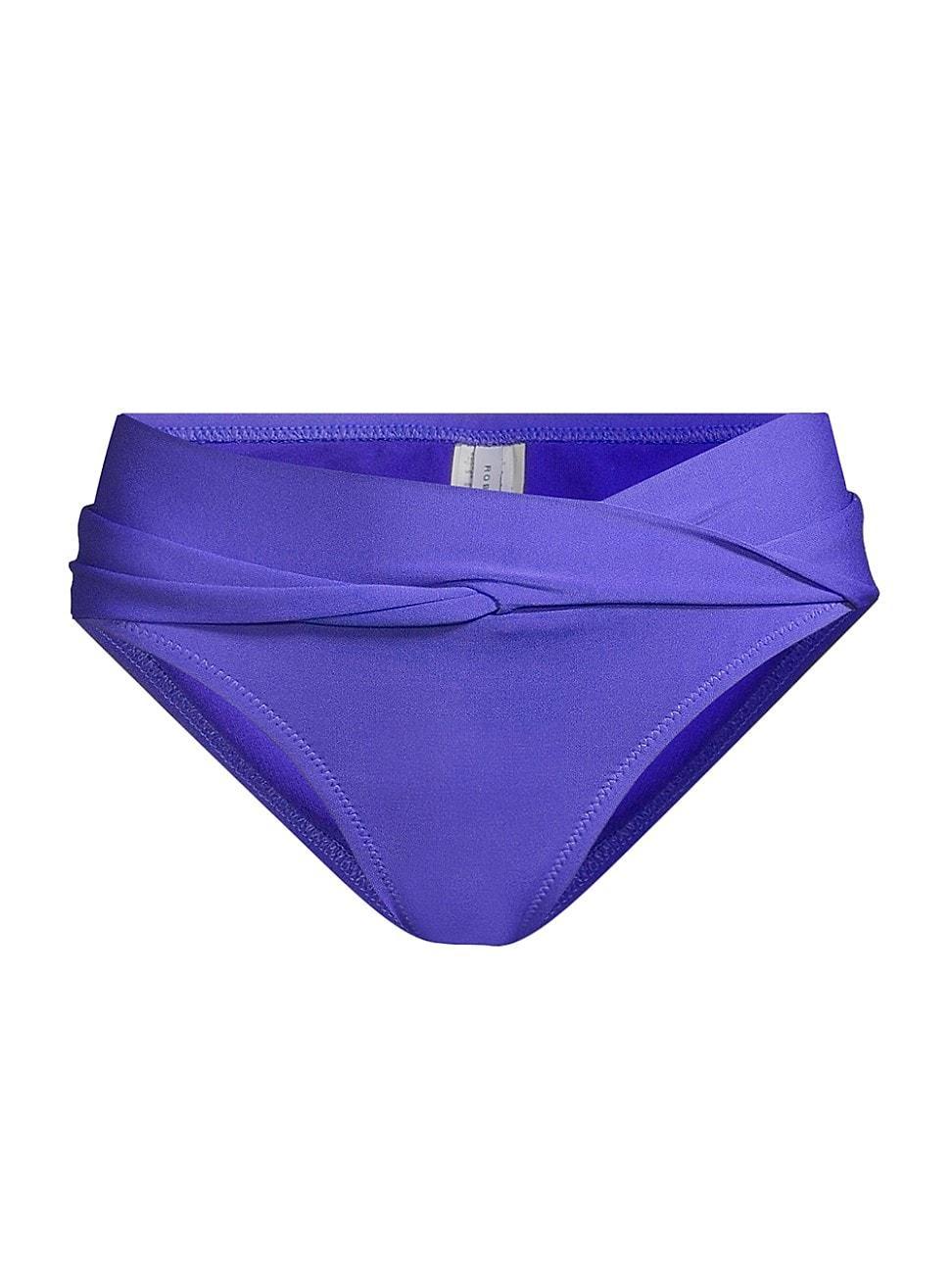 Robin Piccone Ava Solid Twist-Front Bikini Bottom Product Image