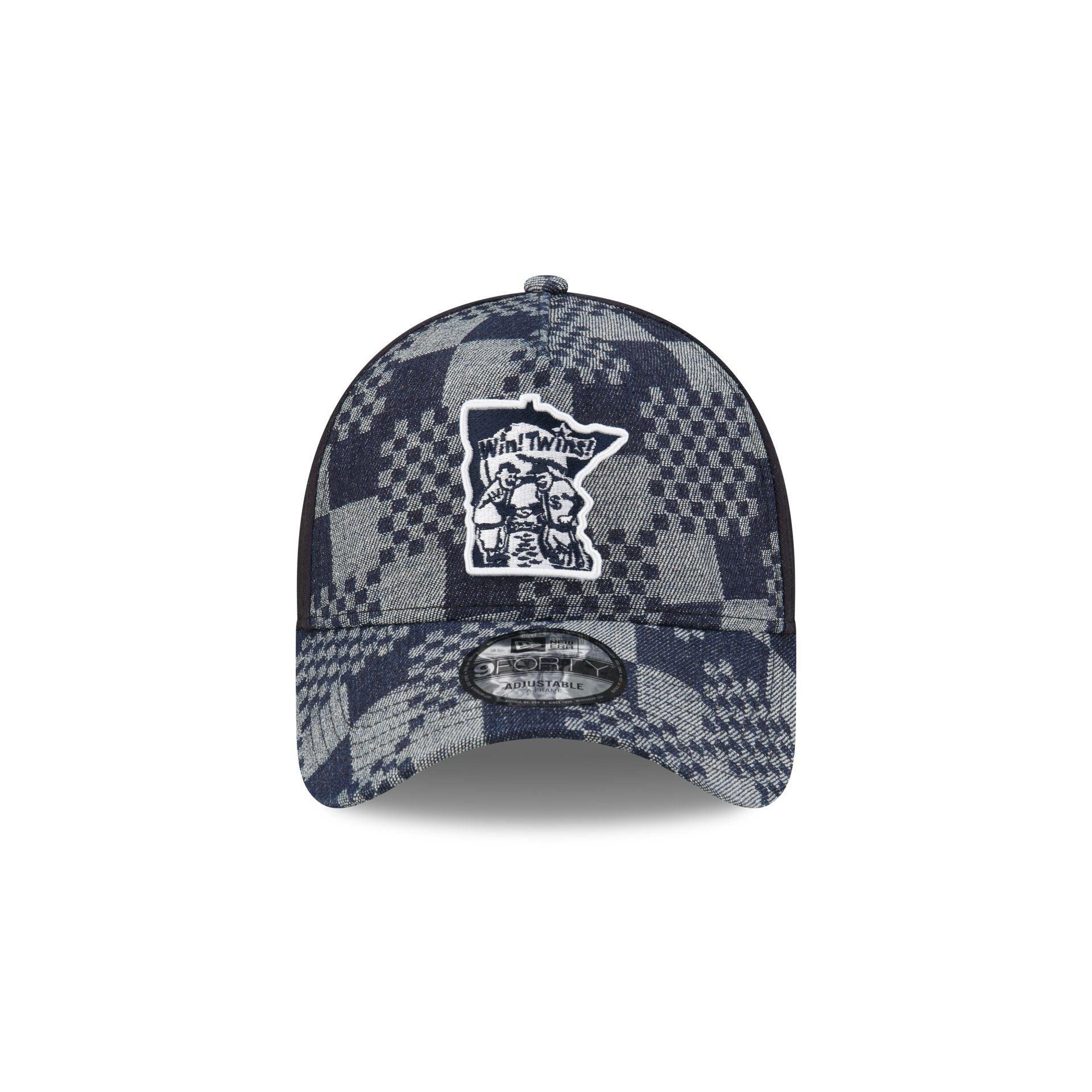 Minnesota Twins Pattern Denim 9FORTY A-Frame Snapback Hat Male Product Image