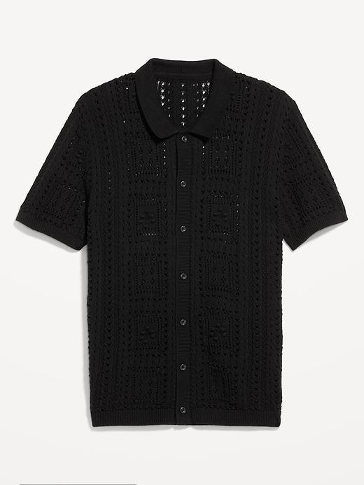 Sweater-Knit Shirt Product Image