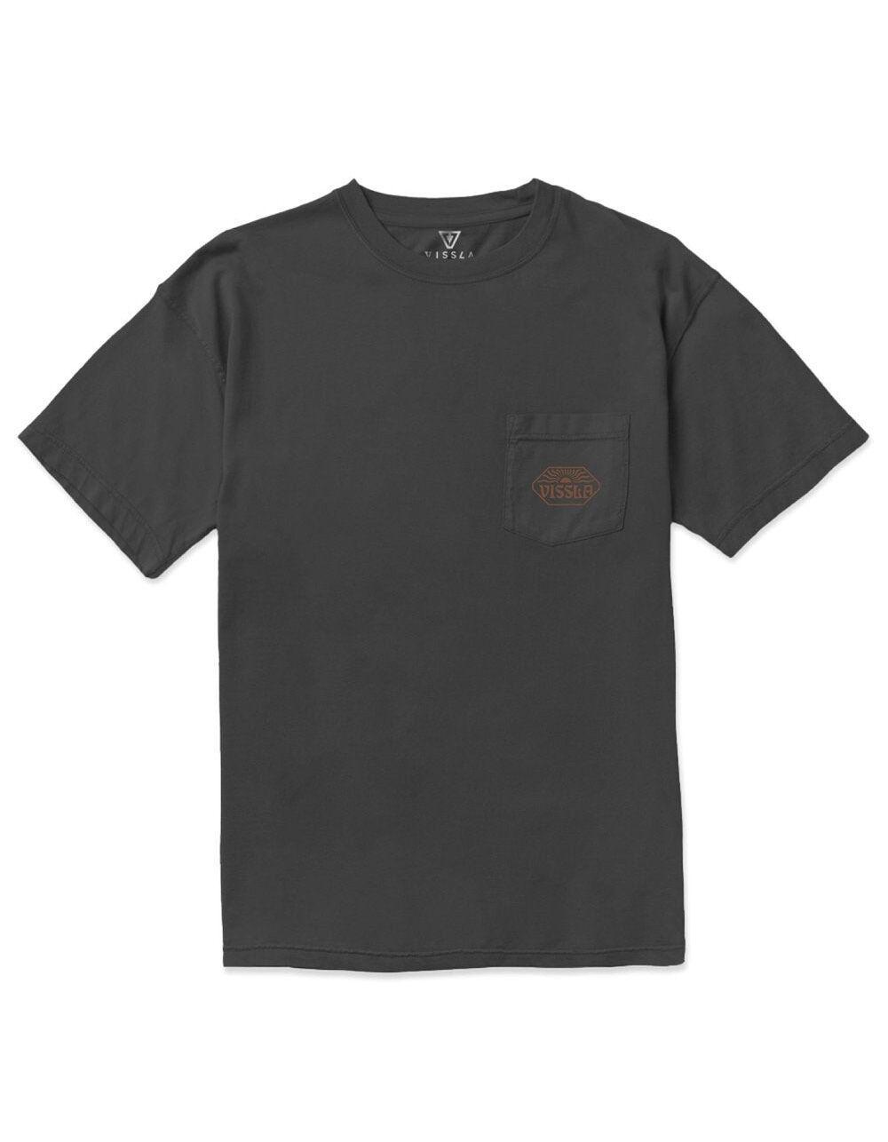 VISSLA Psycho Sun Mens Organic Pocket Tee - BLACK Product Image