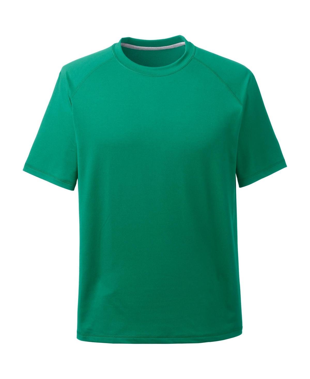 Men's Lands' End School Uniform Short Sleeve Active Tee, Size: Large, Gray Grey Product Image