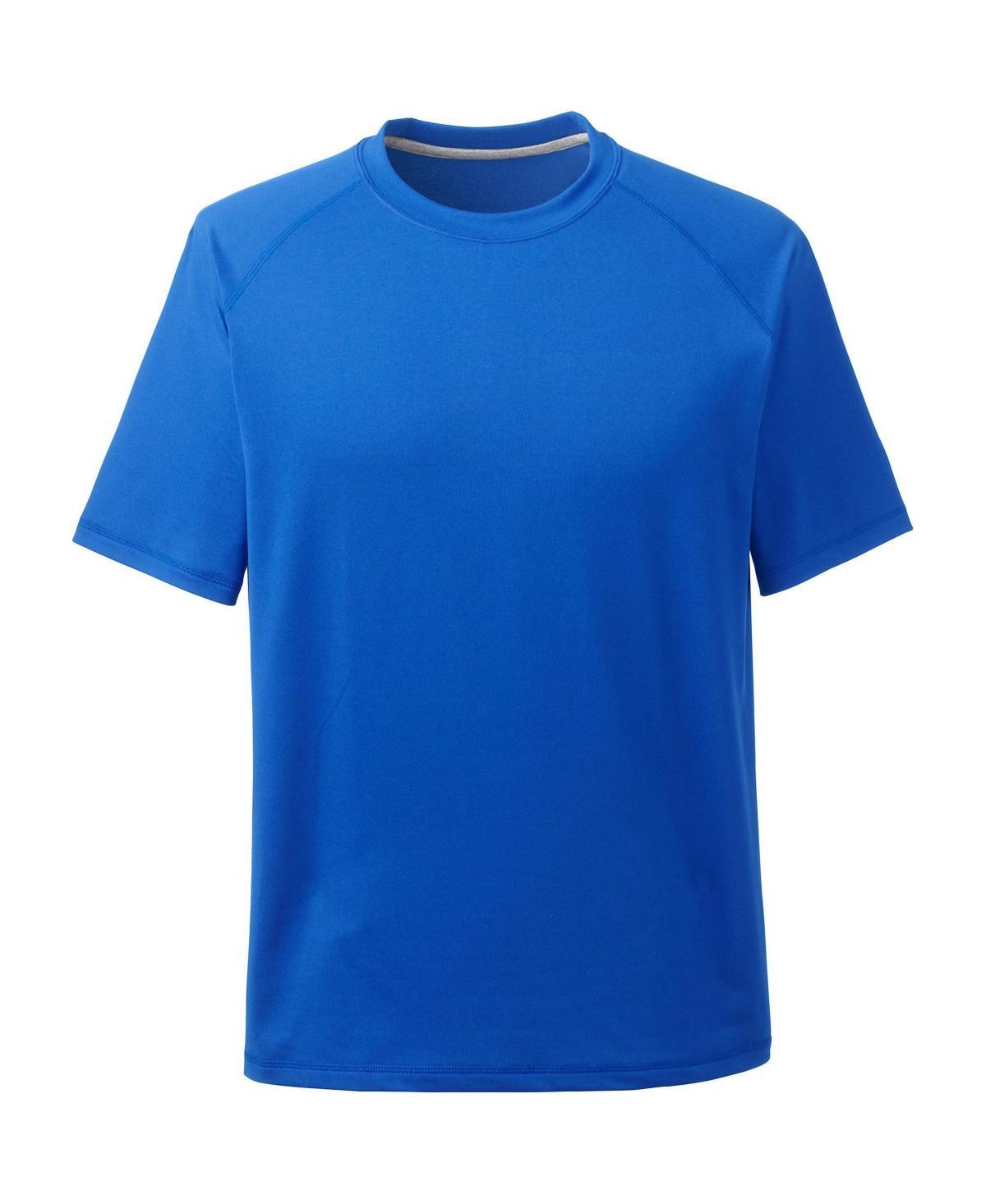 Men's Lands' End School Uniform Short Sleeve Active Tee, Size: Large, Gray Grey Product Image