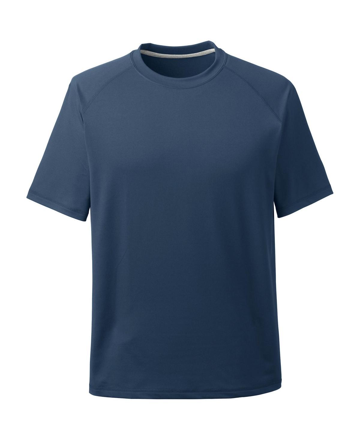 Men's Lands' End School Uniform Short Sleeve Active Tee, Size: Large, Gray Grey Product Image