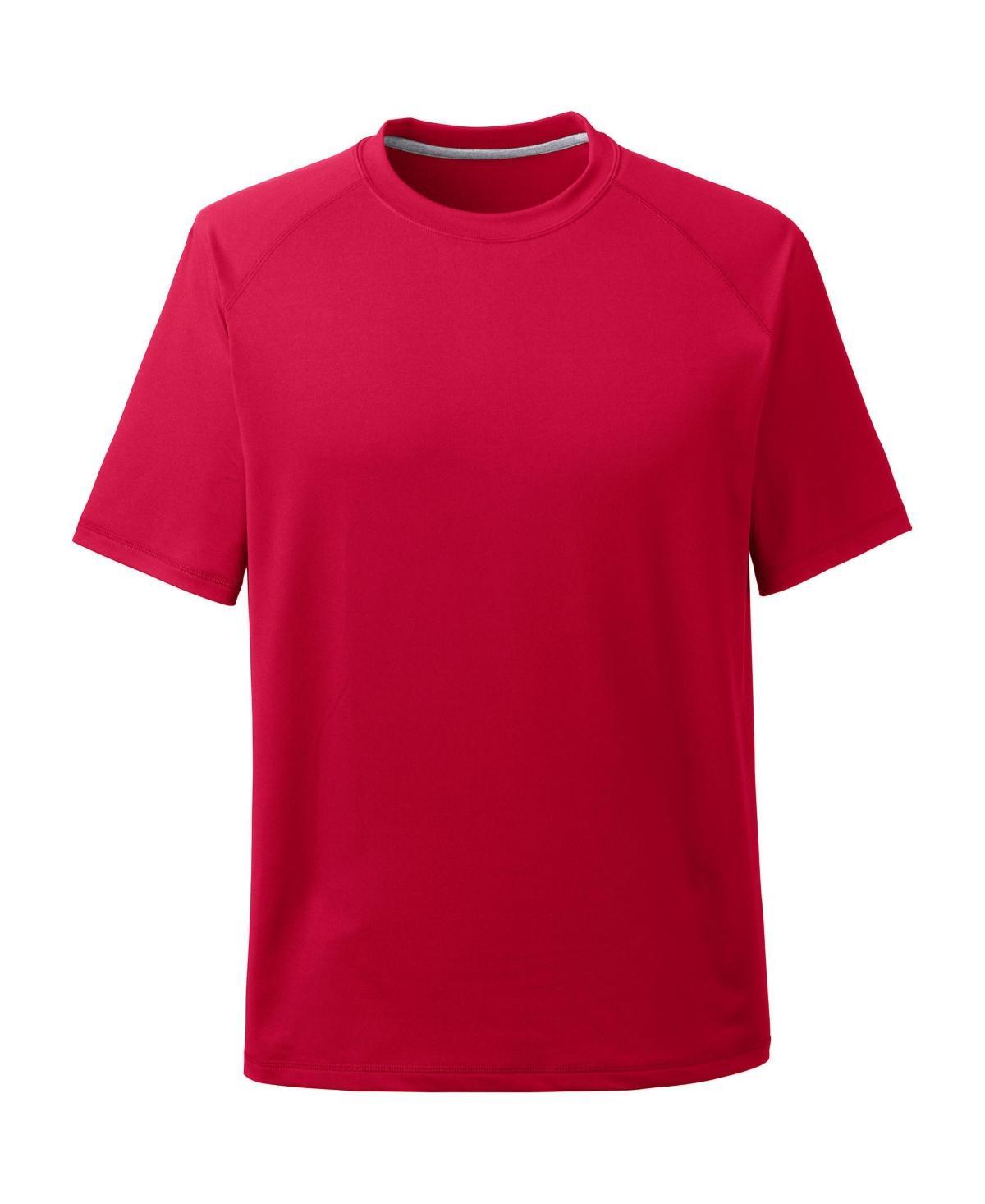 Men's Lands' End School Uniform Short Sleeve Active Tee, Size: Large, Gray Grey Product Image