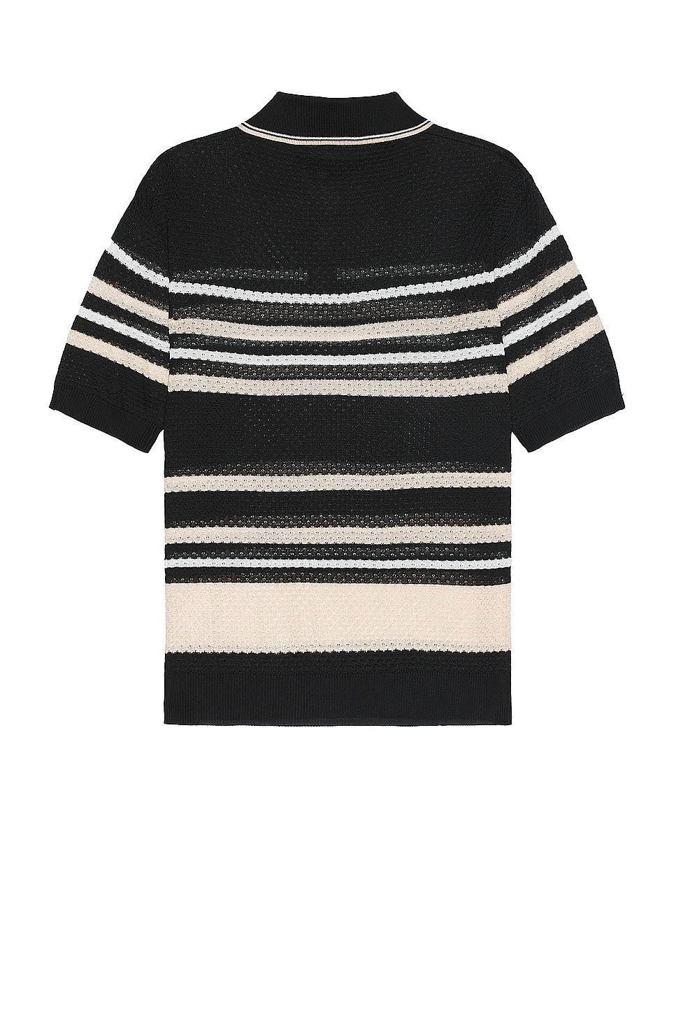 Amiri Striped Polo in Brown Product Image