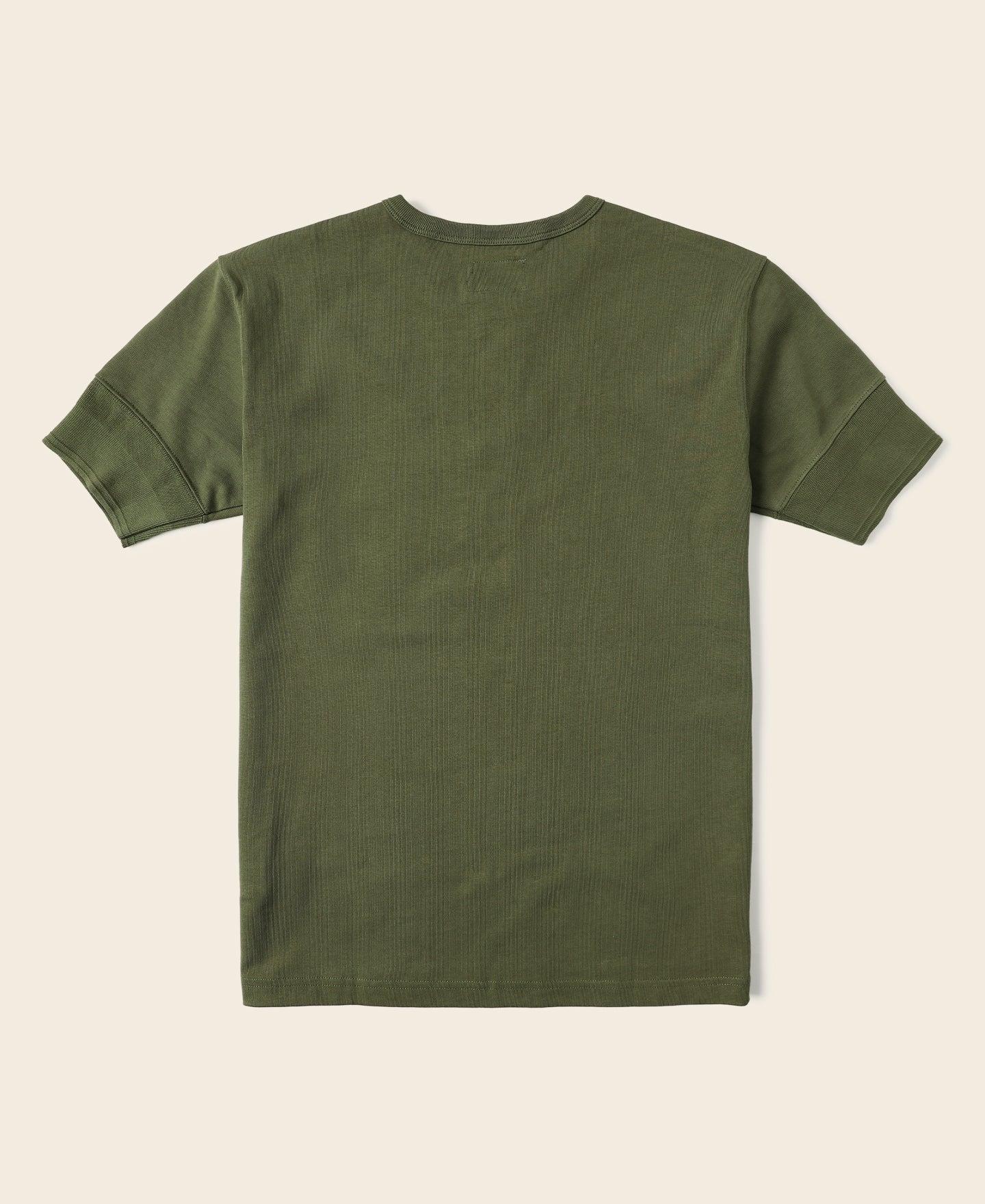 Vintage Short Sleeve Henley T-Shirt - Olive Product Image
