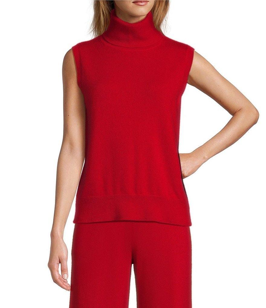 Antonio Melani Ivone Turtleneck Cashmere Sleeveless Sweater Product Image