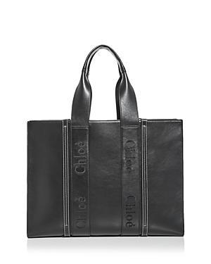 Woody Large Tote Bag in Leather Product Image