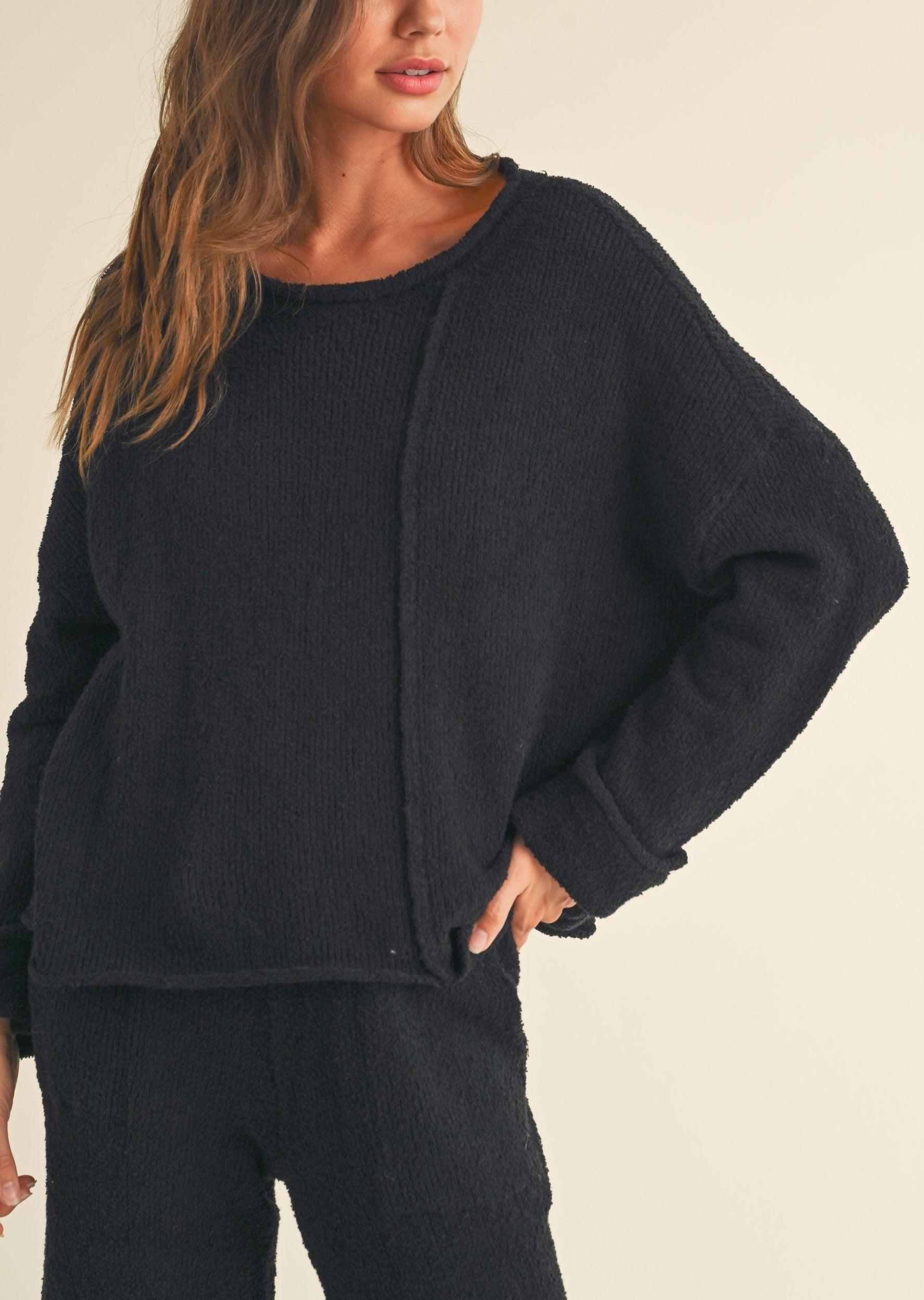Asymmetric Cut Sweater Top Product Image
