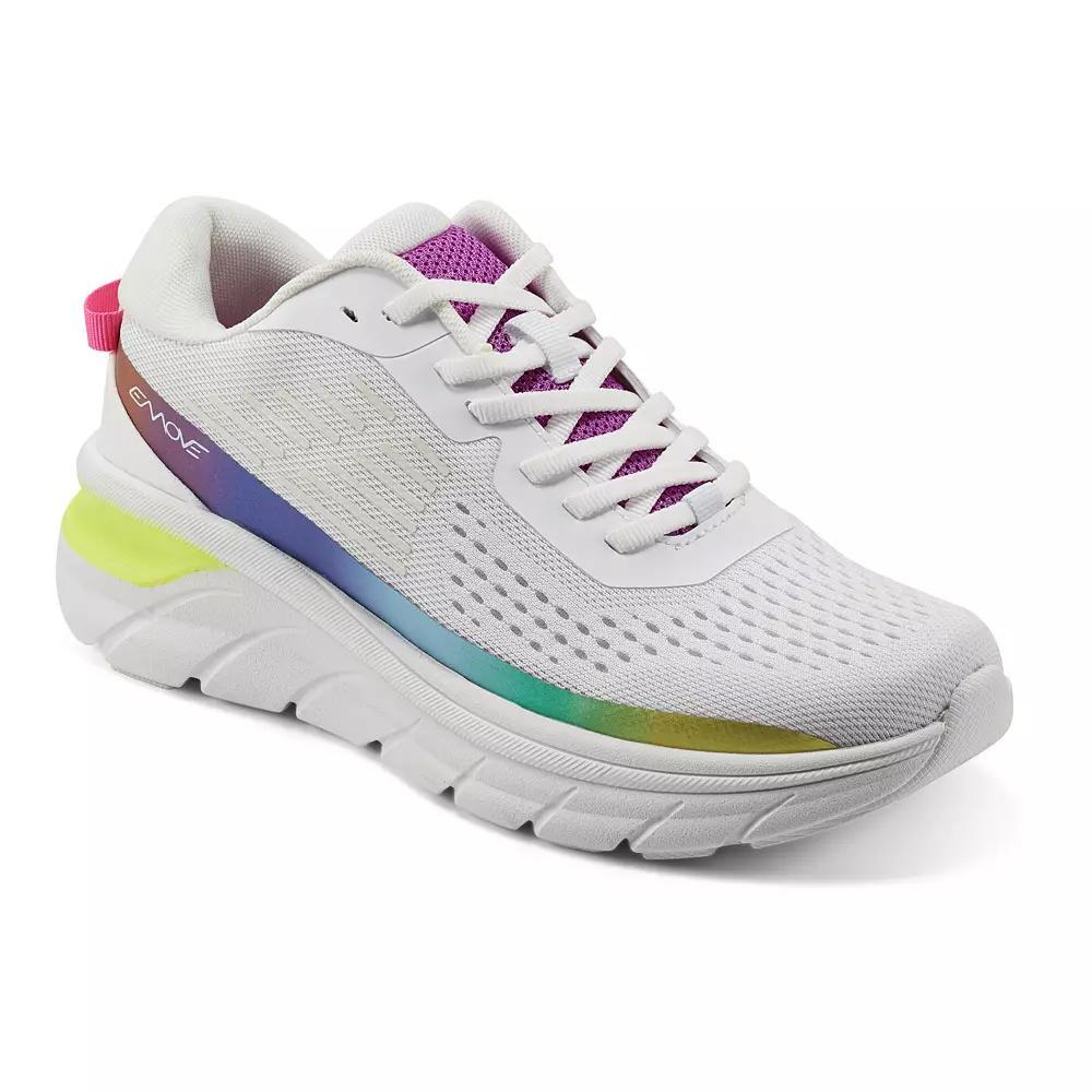 Easy Spirit Women's Mel EMOVE Lace-Up Sneakers, Size: 9 Wide, Whiterainbow Product Image