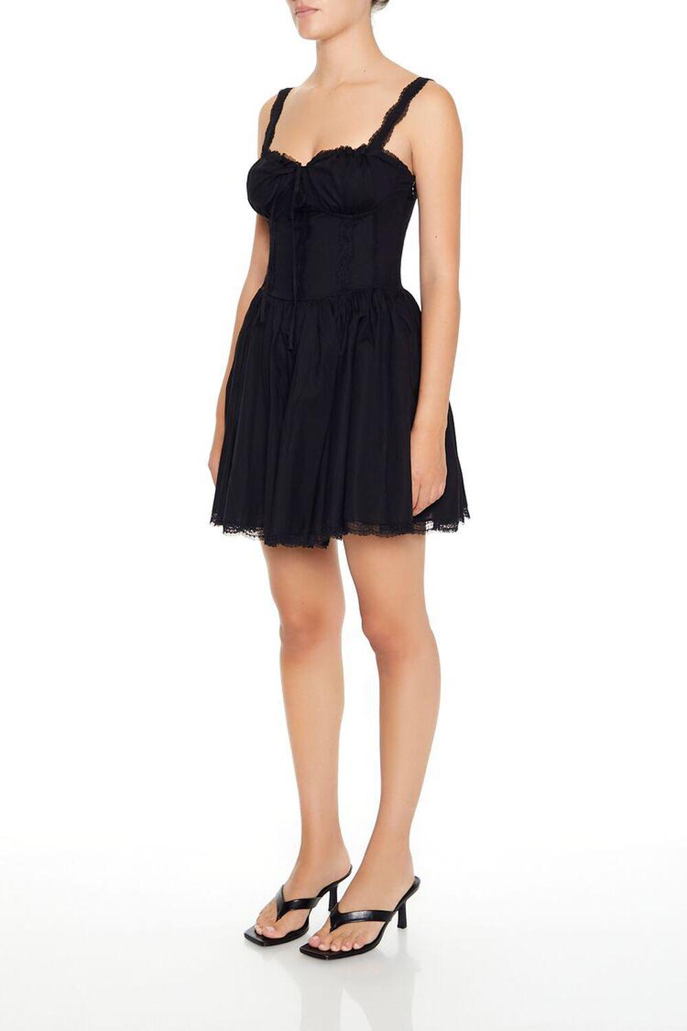 Lace-Trim Bow Bustier Mini Dress | Forever 21 Product Image