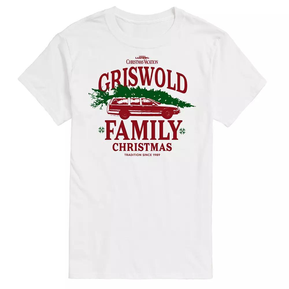 Big & Tall National Lampoon's Christmas Vacation Griswold Family Christmas Graphic Tee, Men's, Size: 3XL Tall, White Product Image