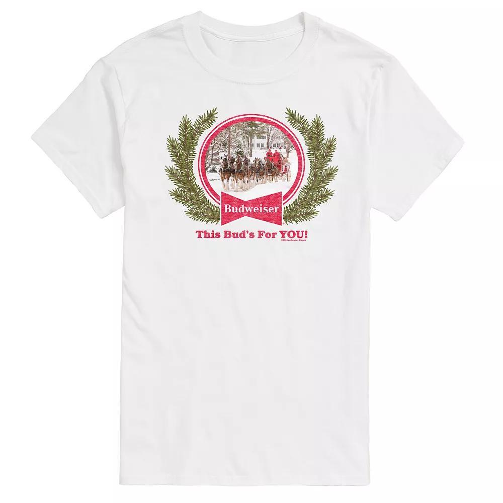 Mens Budweiser Clydesdales Holiday Graphic Tee Product Image