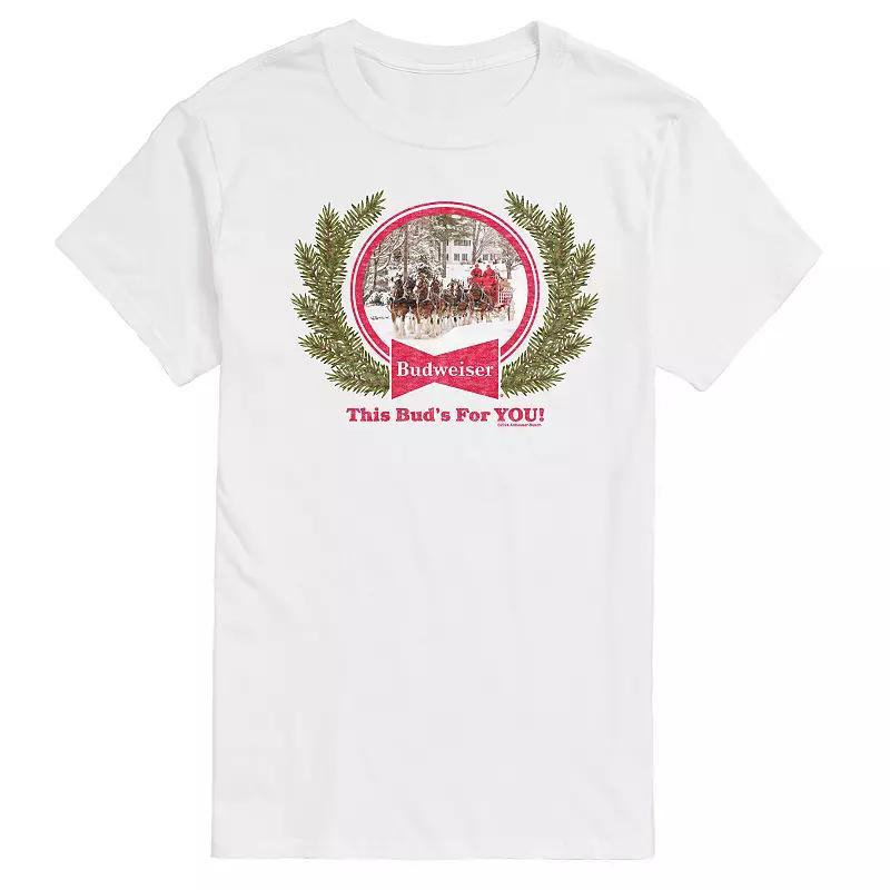 Mens Budweiser Clydesdales Holiday Graphic Tee Product Image