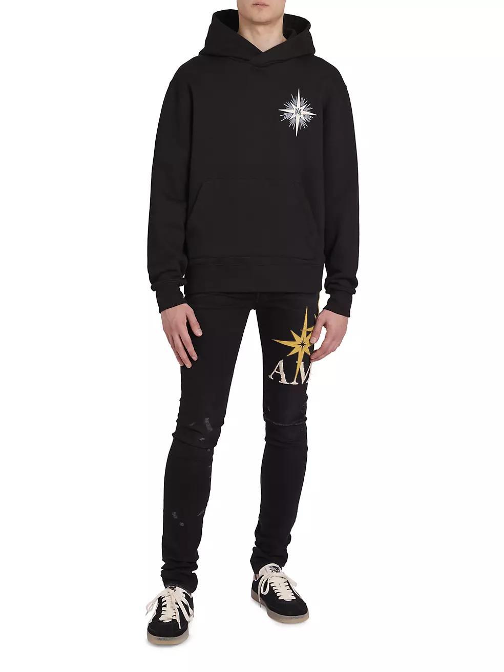 Mens Starburst Appliqud Skinny Jeans Product Image