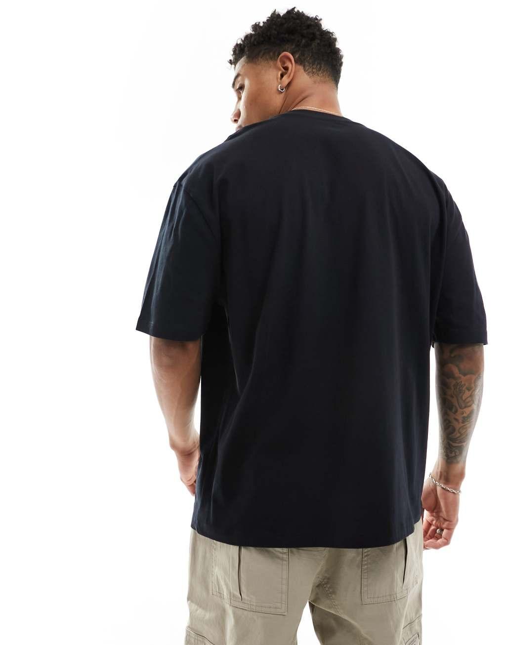 ASOS DESIGN oversized t-shirt in black with celestial front print Product Image