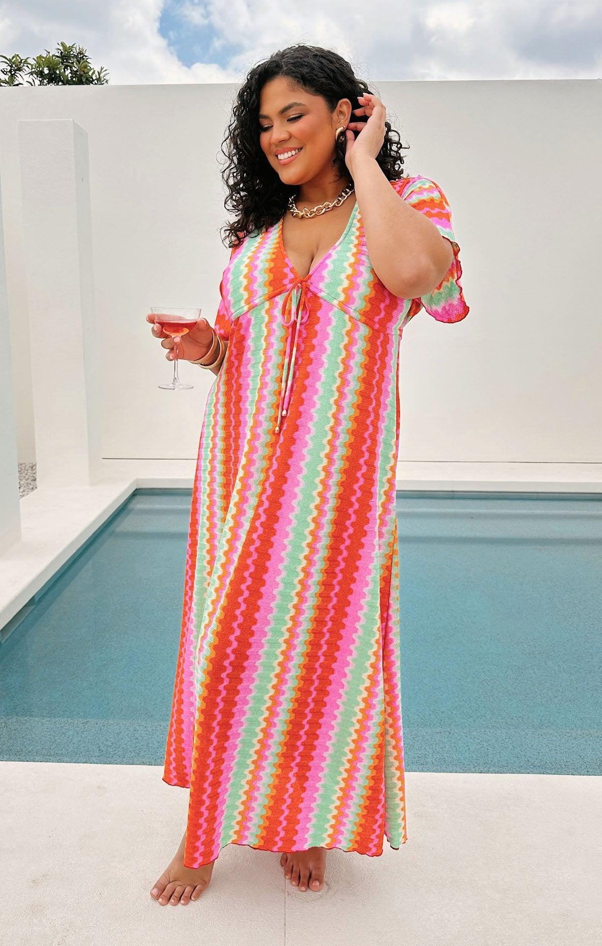 Kenzie Maxi Dress ~ Cabo Groovy Knit Product Image