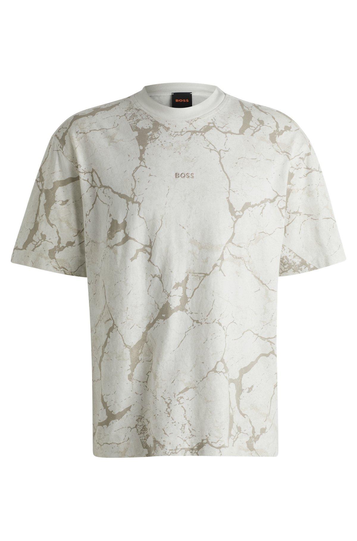 Cotton-jersey T-shirt with all-over print Product Image