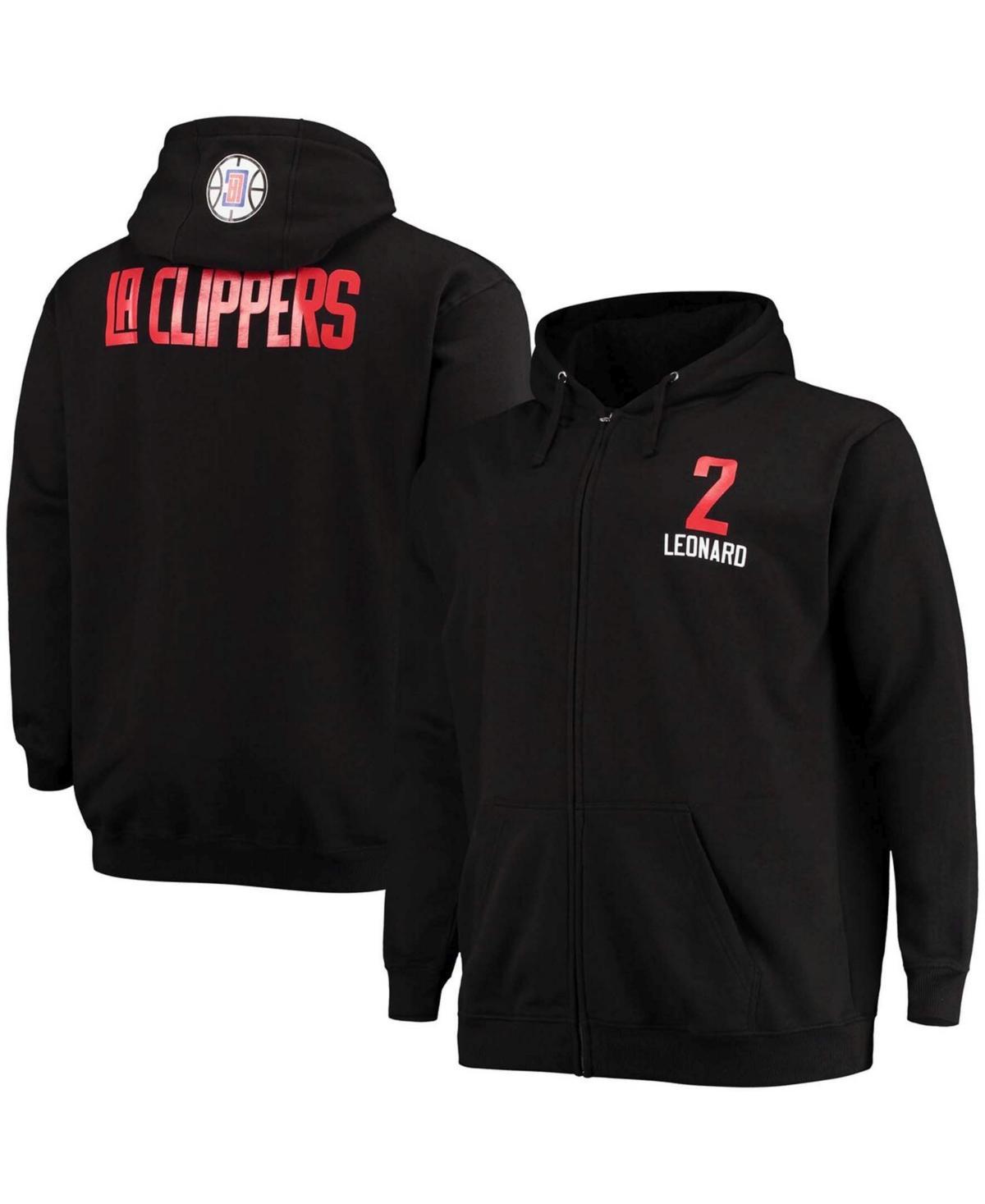 Mens Fanatics Branded Kawhi Leonard LA Clippers Big & Tall Player Name & Number Full-Zip Hoodie Jacket Product Image