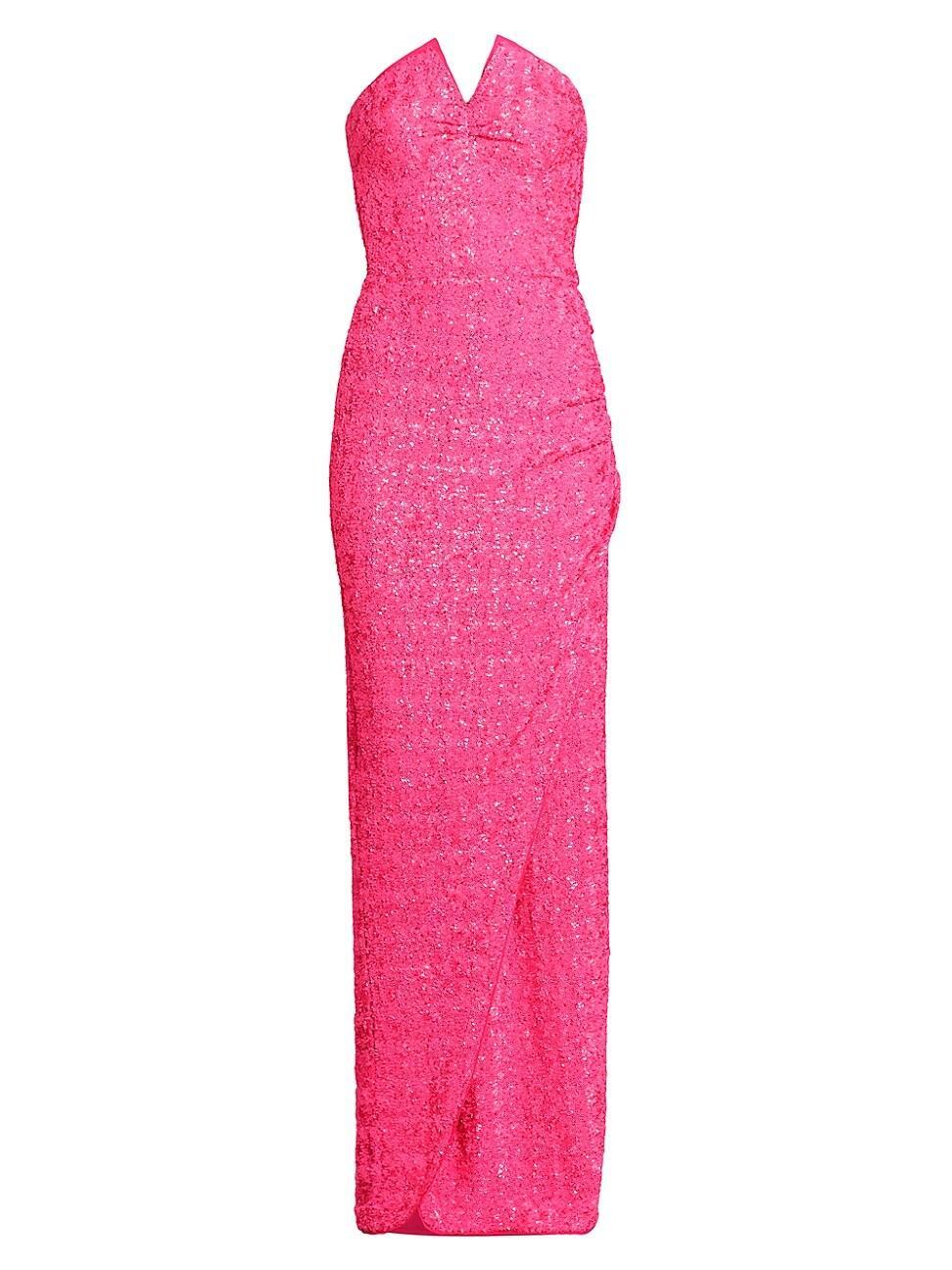 Womens Chilo Strapless Sequin Gown Product Image
