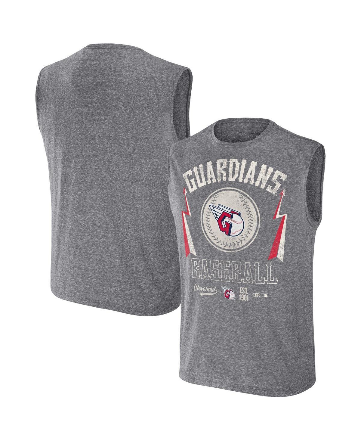 Men's Darius Rucker Collection by Fanatics Charcoal Cleveland Guardians Muscle Tank Top, Size: Small, Grd Charco Product Image
