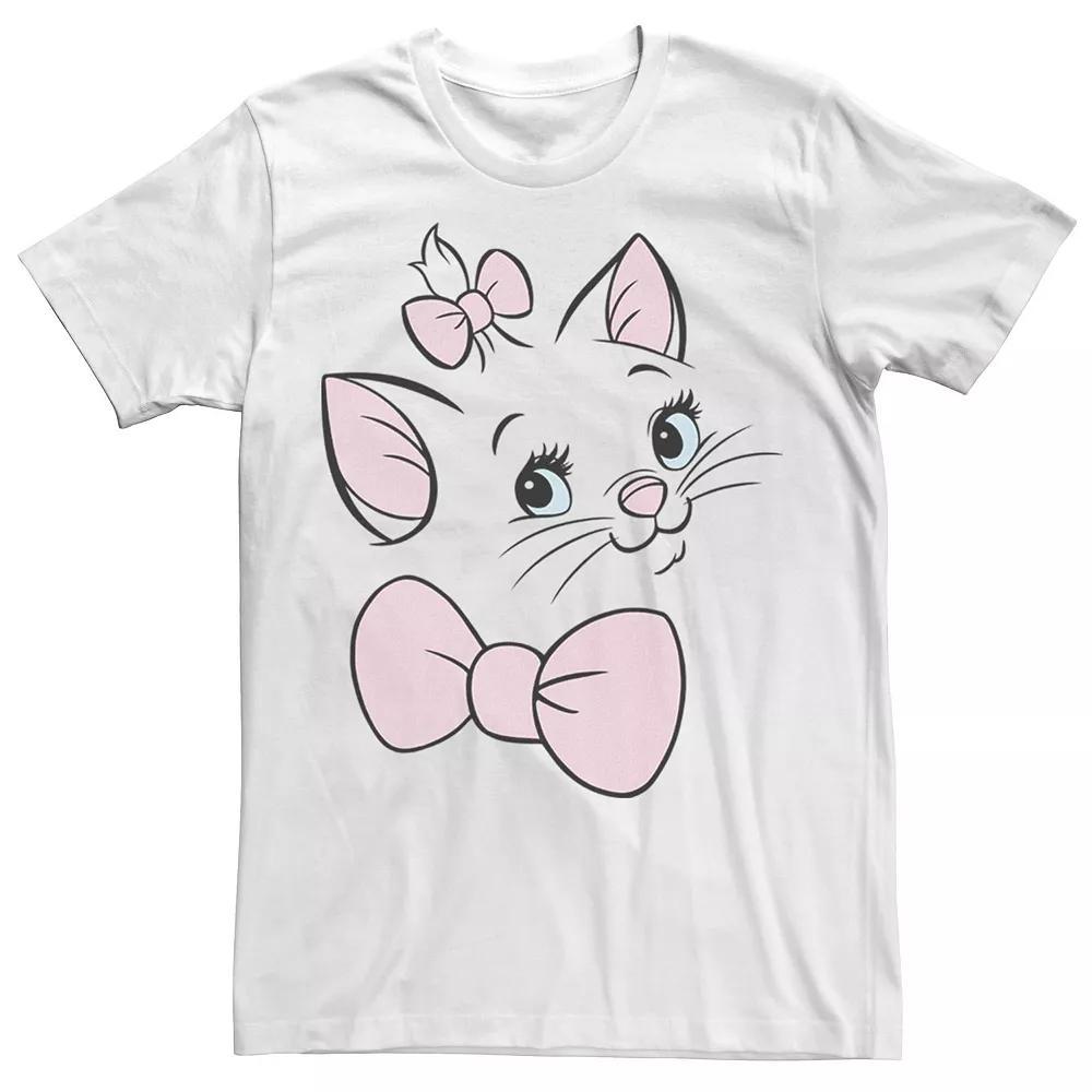 Big & Tall Disney Aristocats Marie Cute Kitten Face Up Close Tee, Men's, Size: 4XL, White Product Image