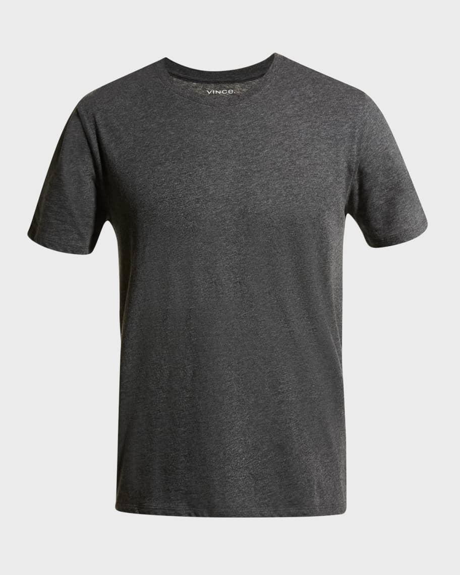 Mens Short-Sleeve Pima Crewneck Jersey T-Shirt, Black Product Image