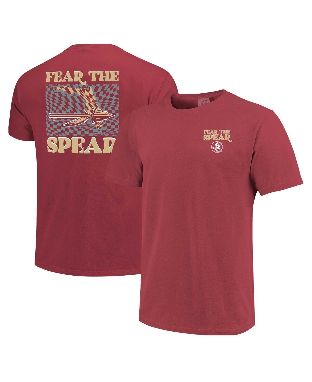 Women's Garnet Florida State Seminoles Comfort Colors Checkered Mascot T-Shirt, Size: Small Product Image