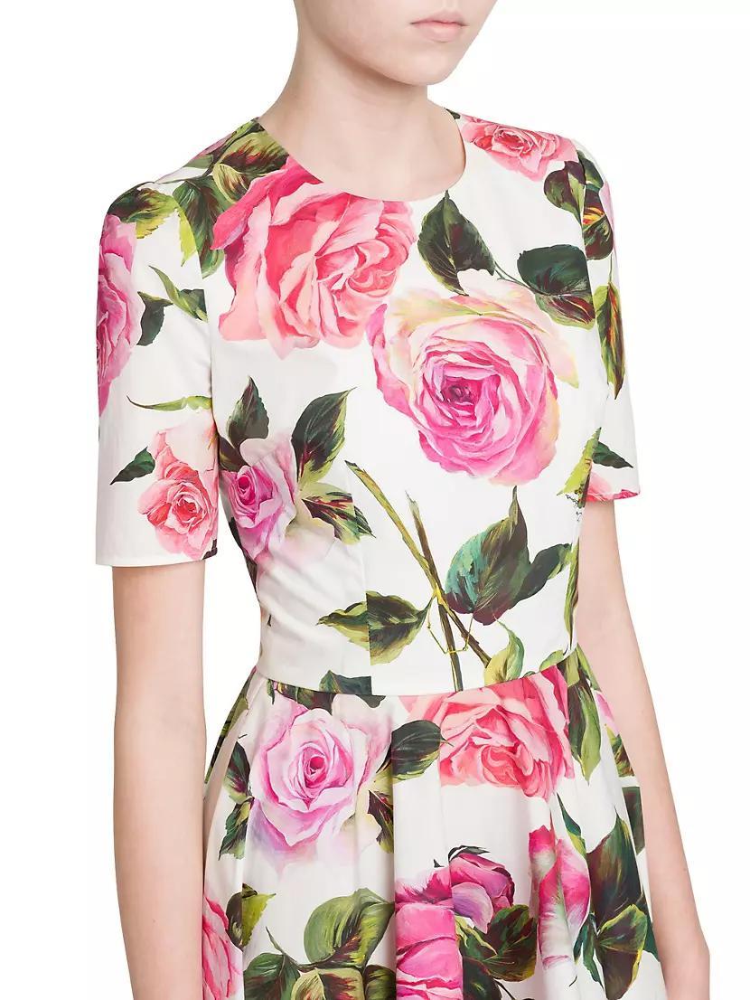 Pink Roses Cotton Dress Product Image