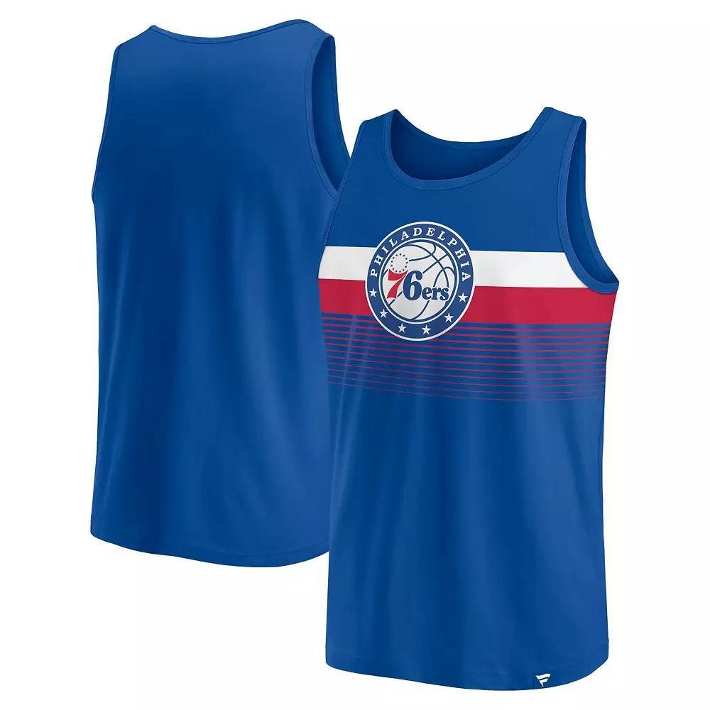 Men's Fanatics Branded Royal Philadelphia 76ers Wild Game Tank Top, Size: XL, 76r Blue Product Image
