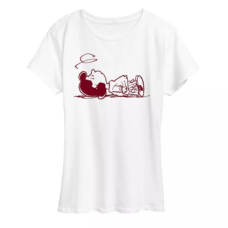 Womens Peanuts Lucy Laying Graphic Tee Product Image