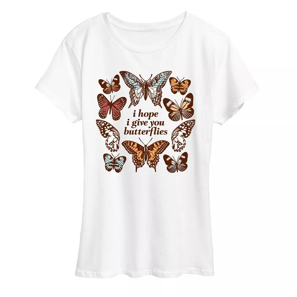 Womens Give You Butterflies Graphic Tee Product Image