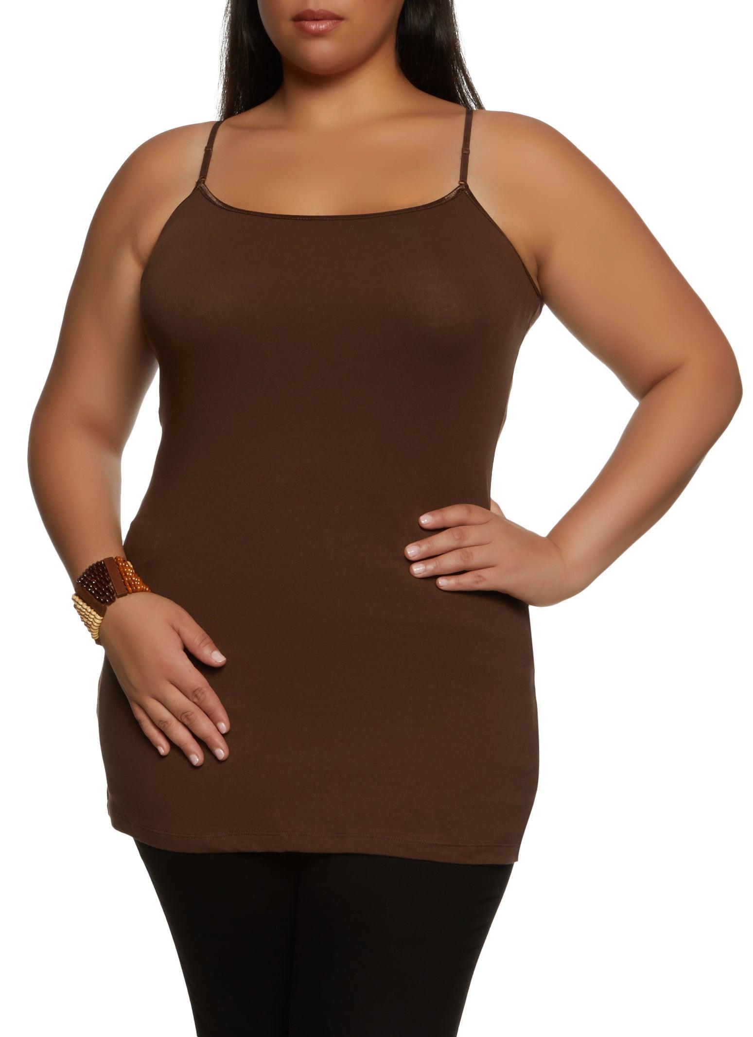 Plus Size Solid Scoop Neck Cami Female Product Image