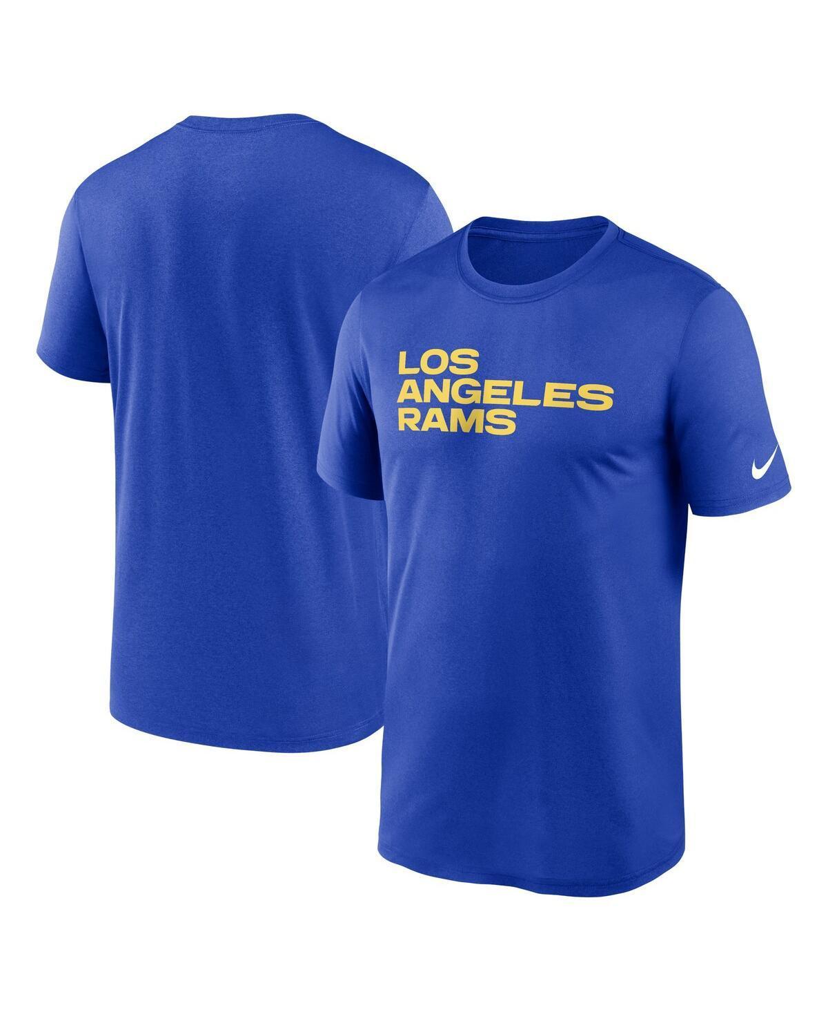 Men's Nike  Royal Los Angeles Rams Legend Wordmark Performance T-Shirt, Size: Large, Blue Product Image