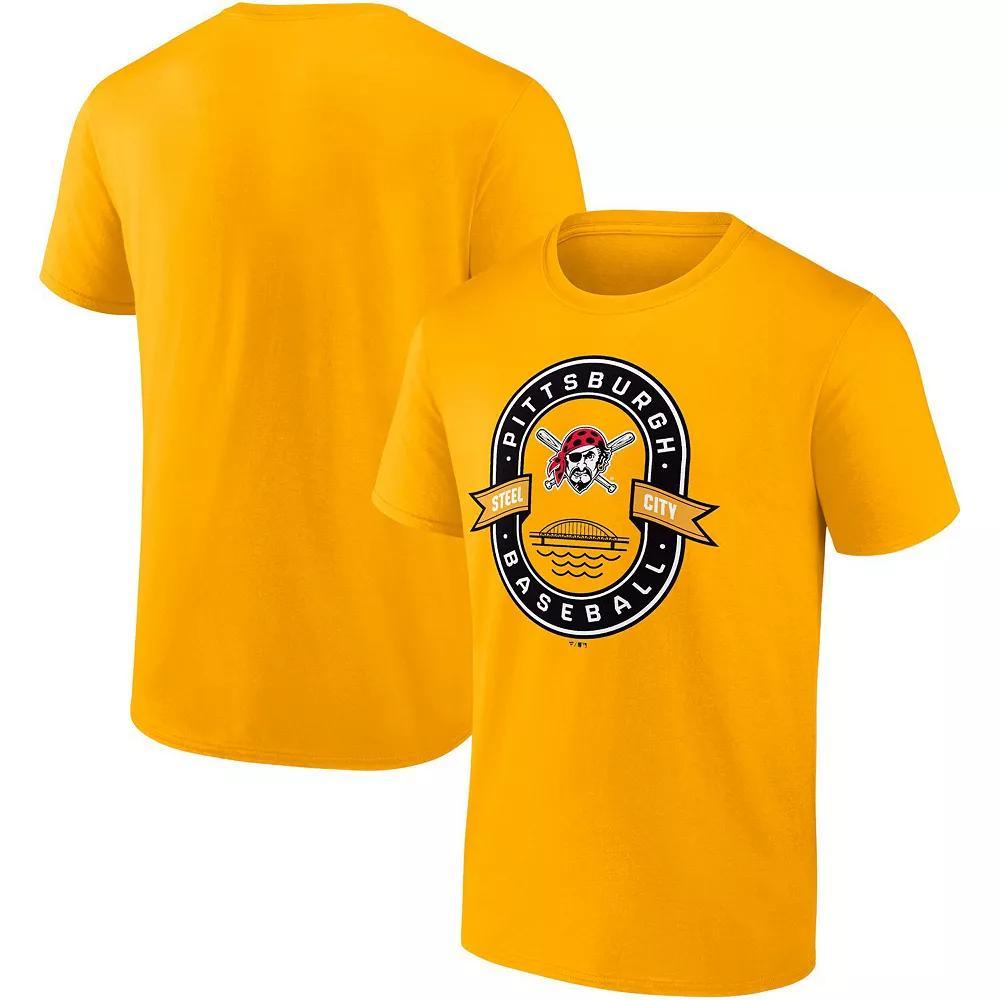 Men's Fanatics Branded Gold Pittsburgh Pirates Iconic Glory Bound T-Shirt, Size: Medium Product Image
