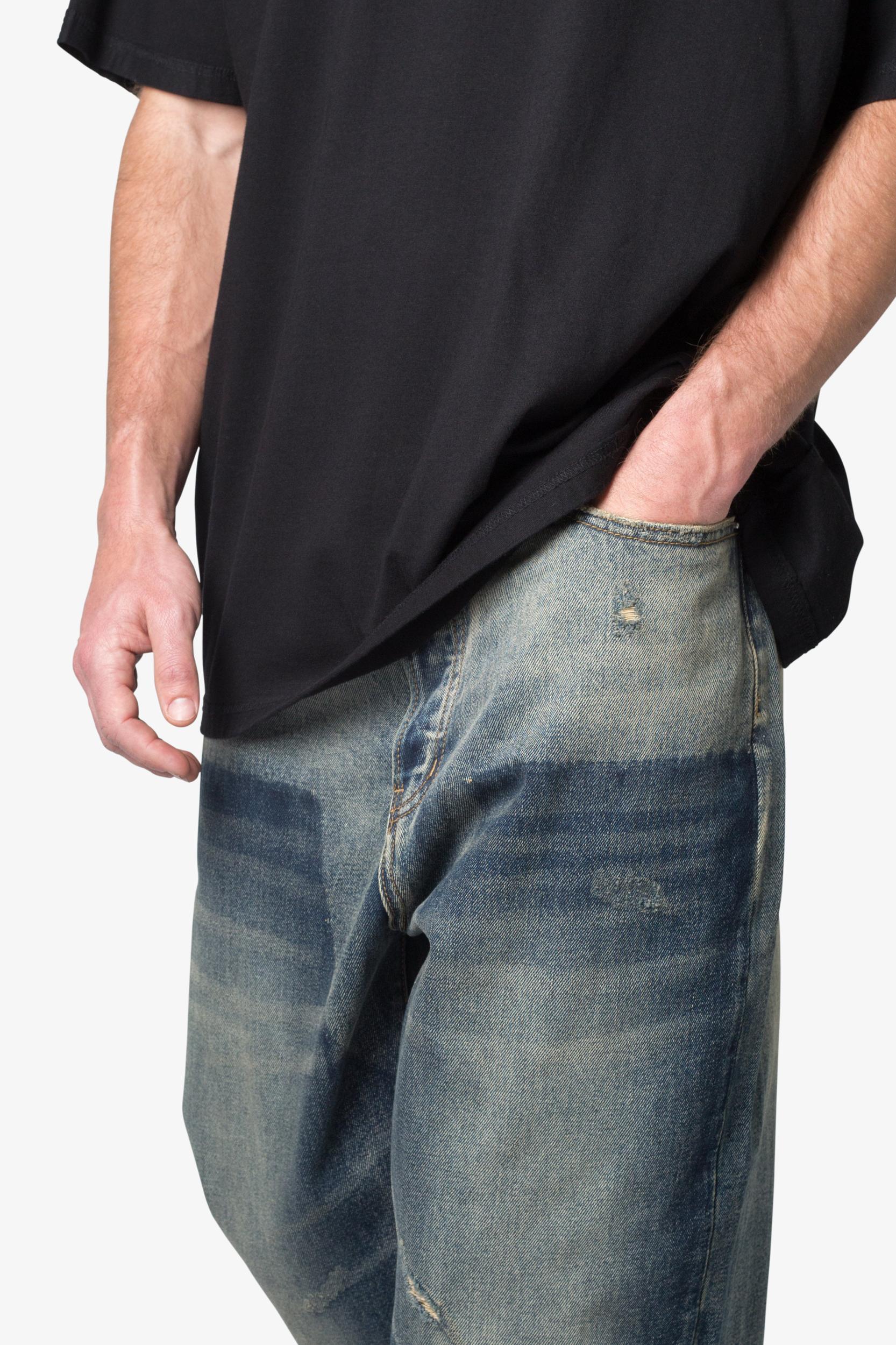 Ultra Baggy Shadow Patch Denim - Washed Light Blue Product Image