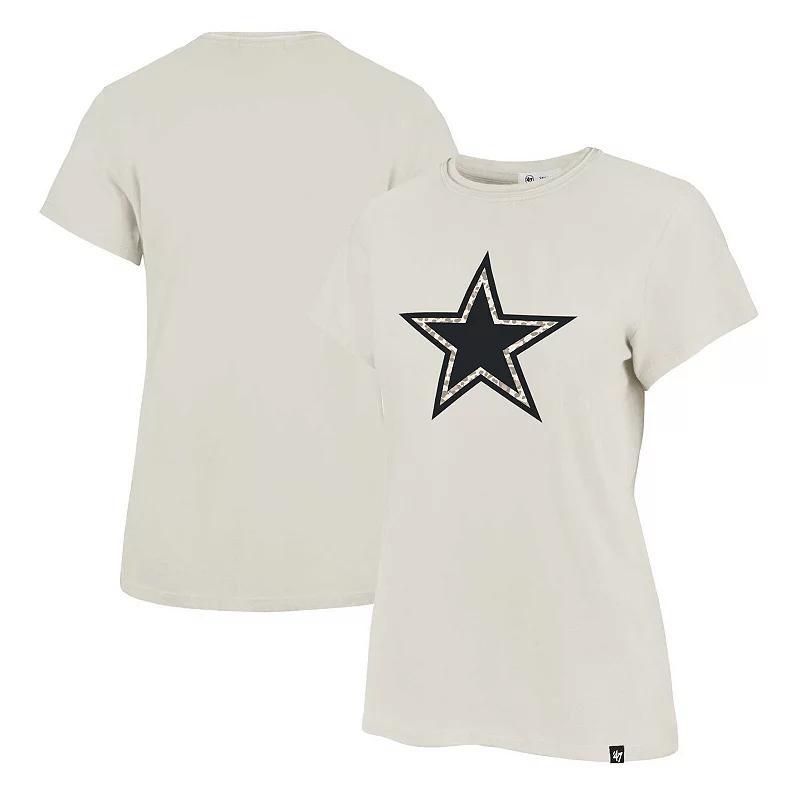 Women's '47 Cream Dallas Cowboys Panthera Frankie T-Shirt, Size: Large, Beige Product Image