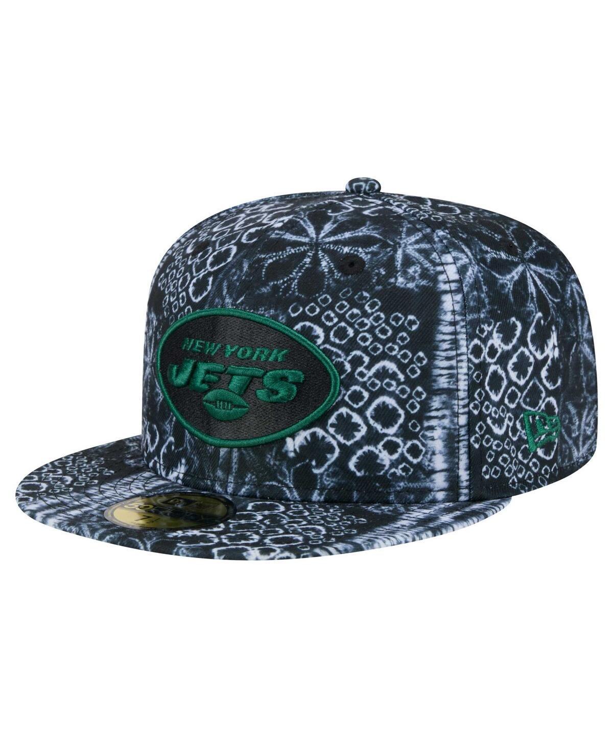 Men's New Era Black New York Jets Shibori 59FIFTY Fitted Hat, Size: 8 Product Image