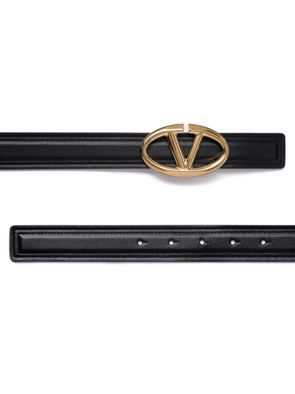 VLogo Signature leather belt Product Image
