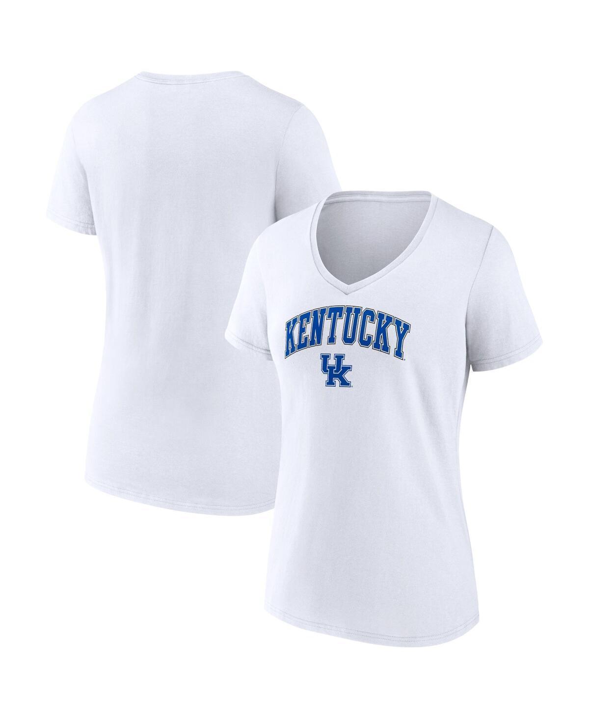 Women's Fanatics Branded White Kentucky Wildcats Evergreen Campus V-Neck T-Shirt, Size: 2XL Product Image