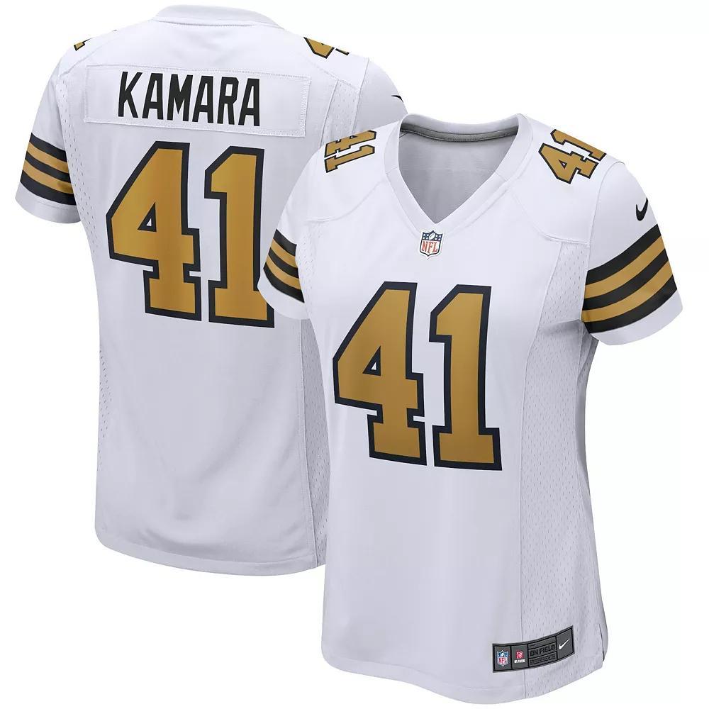 Women's Nike Alvin Kamara White New Orleans Saints Alternate Game Player Jersey, Size: Small Product Image