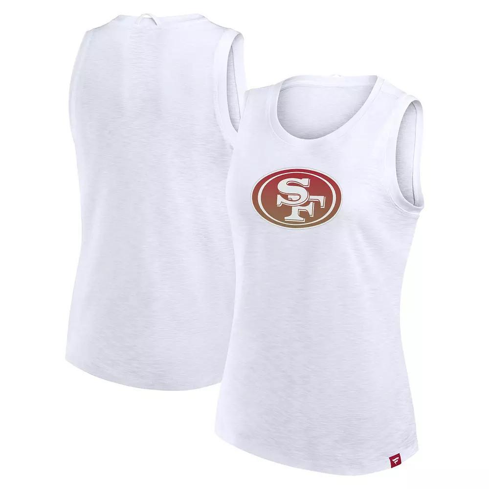 Women's Fanatics  White San Francisco 49ers Slub Tank Top, Size: Large Product Image