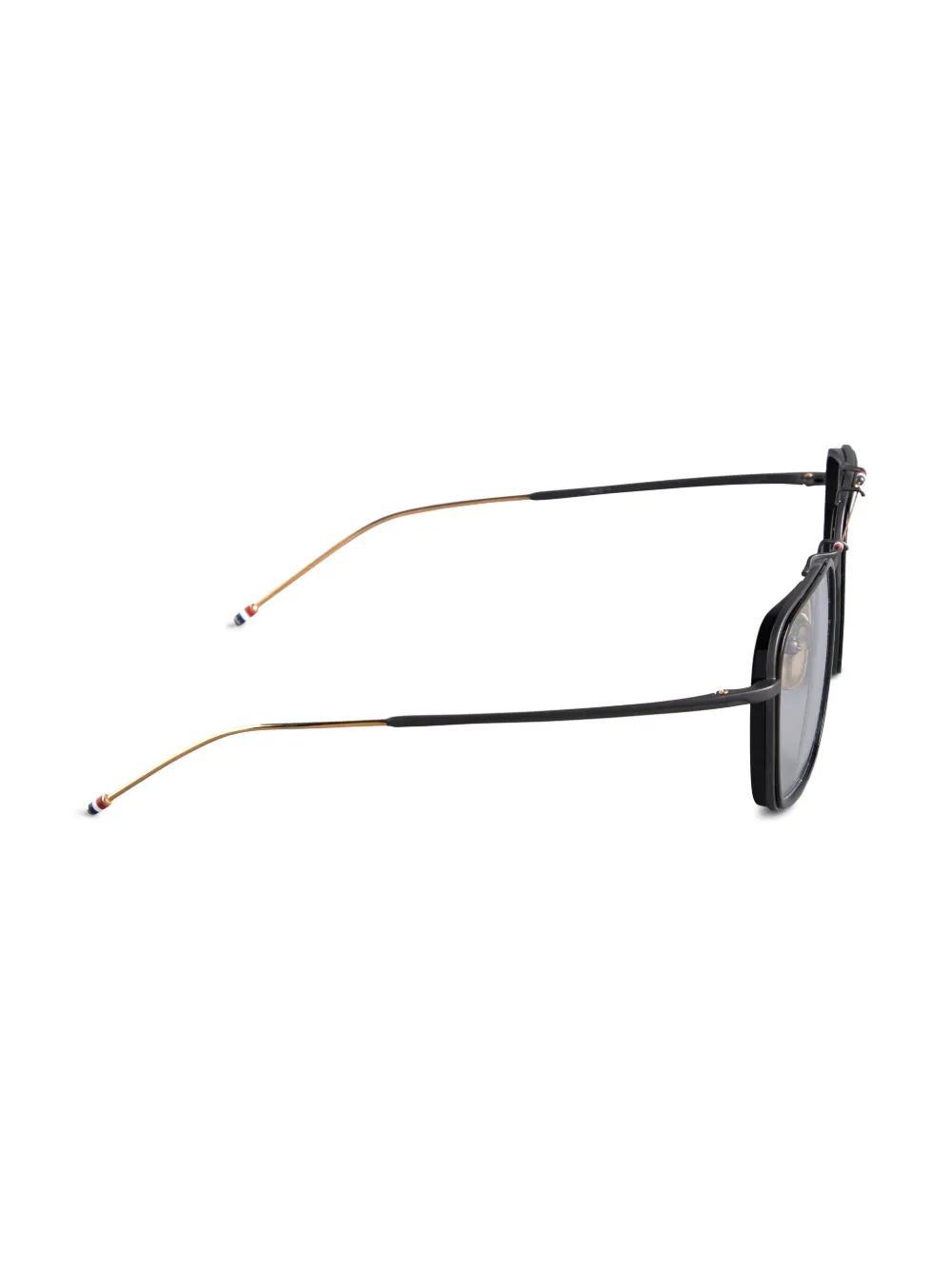 THOM BROWNE Rectangular-frame Glasses In Black Product Image
