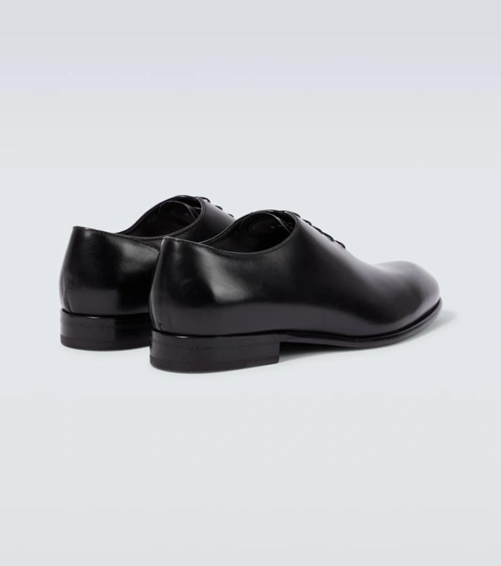 ZEGNA Vienna Evening Wholecut Oxfordschuhe Aus Handgeschliffenem Leder In Schwarz In Black Product Image
