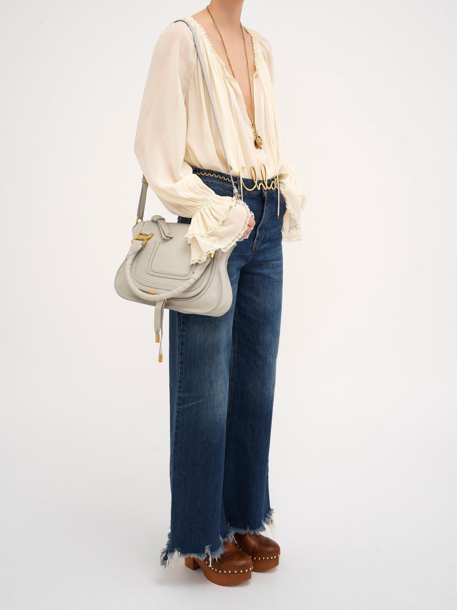 Small Marcie bag in grained leather Product Image
